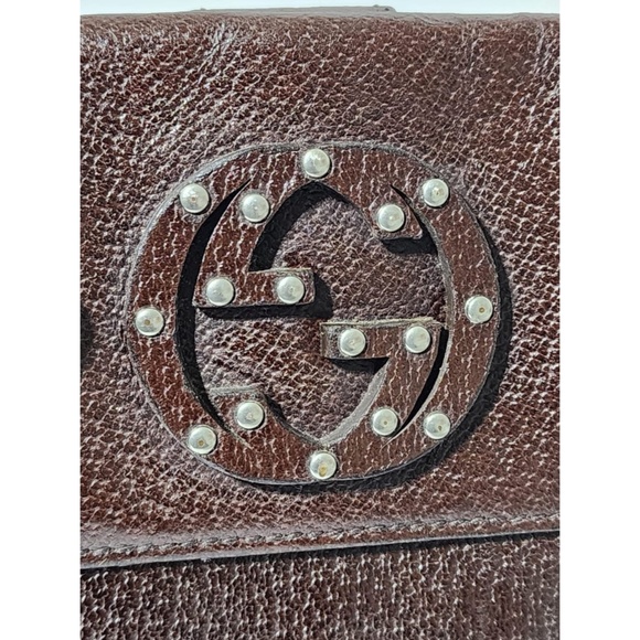 Authentic Gucci Interlocking G Logo Leather Continental Wallet Brown - Picture 4 of 13
